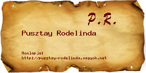 Pusztay Rodelinda névjegykártya